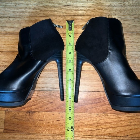 NWOT platform stiletto booties with zipper back - Picture 5 of 12